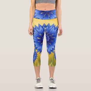 Leggings Capri Pétale Radieux : Bleuet