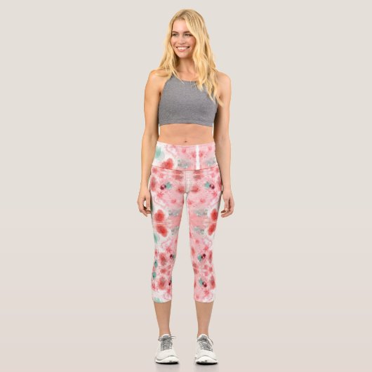 Leggings Capri Pétales dans la Brume (Recto)