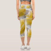 Leggings Capri Pétales de rose jaune (Verso)