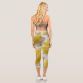 Leggings Capri Pétales de rose jaune (Verso)