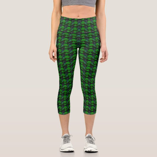 Leggings Capri Petit diable vert (Recto)