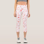 Leggings Capri Petit imprimé coeur (Recto)