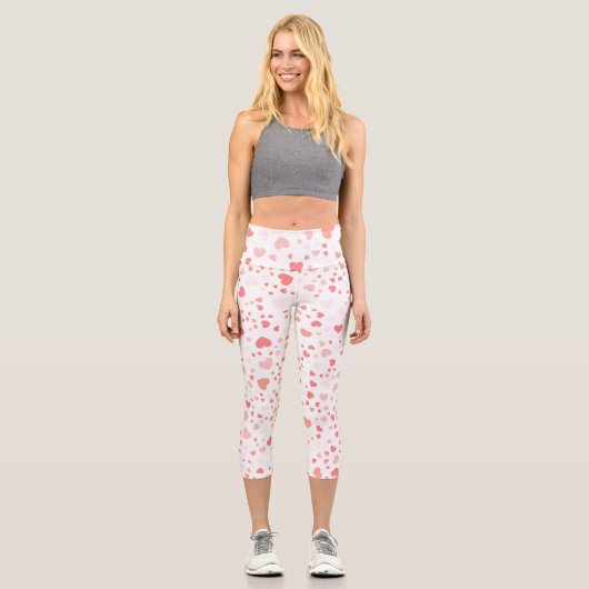 Leggings Capri Petit imprimé coeur (Recto)