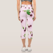 Leggings Capri Petite cerise sur Arrière - plan rose clair (Verso)