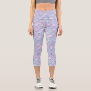 Leggings Capri Petites échelles de sirènes, créature magique d