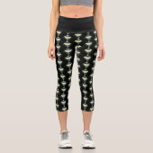 Leggings Capri Phases Luna Moth Moon Noir (Recto)