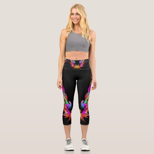 Leggings Capri Phoenix - Art fractal (Recto)