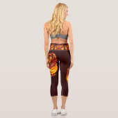 Leggings Capri Phoenix mythologique immortelle Créature (Verso)