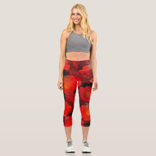 Leggings Capri Photos sauvages Aquarelle Dessin numérique