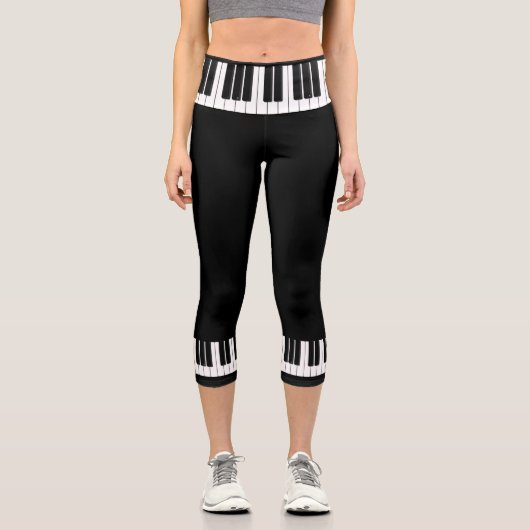Leggings Capri Piano Player Pianiste (Recto)