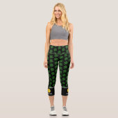Leggings Capri Pickleball Design Funny Lucky 4 Leaf Clover Person (Recto)