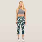 Leggings Capri Pickleball Design Tropical Pelican Bird Custom (Recto)