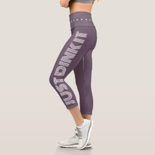 Leggings Capri Pickleball Drôle Moderne Juste Dink ça Violet Mous
