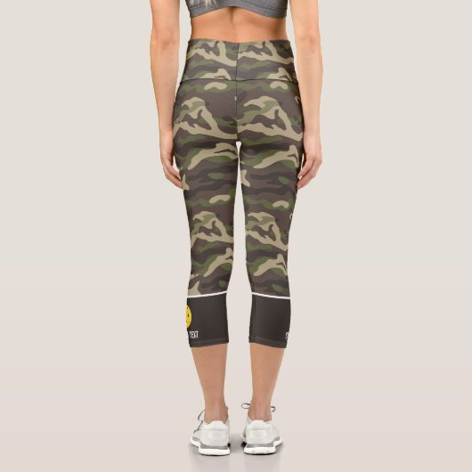 Leggings Capri Pickleball Imprimer Caméra vert Motif Texte person (Verso)