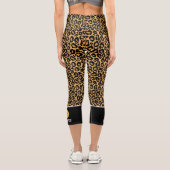 Leggings Capri Pickleball Imprimer Jungle Animal Motif Texte pers (Verso)