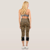 Leggings Capri Pickleball Imprimer Jungle Animal Motif Texte pers (Verso)