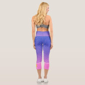 Leggings Capri Pickleball Imprimer Pois coloré Texte personnalisé (Verso)