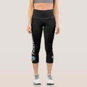 Leggings Capri Pickleball Player Moderne Personnalisé (Recto)