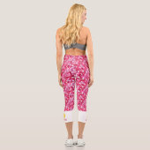 Leggings Capri Pickleball Print Valentines Day Hearts Texte perso (Verso)