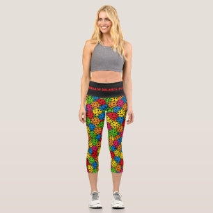 Leggings Capri Pickleball Yoga Équilibre de respiration Jouer