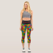 Leggings Capri Pickleball Yoga Zen DINK RÉPÉTER (Recto)