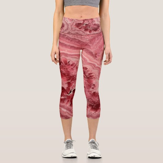 Leggings Capri Pierre rose (Recto)