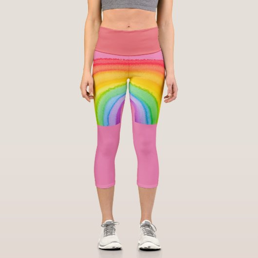 LEGGINGS CAPRI PINBOW PINK CAPRI YOGA PANTS LEGINGS (Recto)