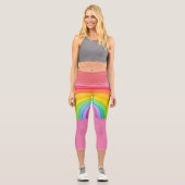 LEGGINGS CAPRI PINBOW PINK CAPRI YOGA PANTS LEGINGS (Recto)
