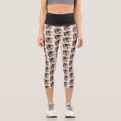Leggings Capri Pinceaux palette Noir Kitten Artiste (Recto)