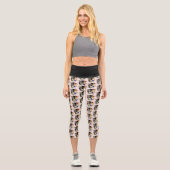 Leggings Capri Pinceaux palette Noir Kitten Artiste (Recto)