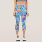 Leggings Capri Pineapples. Paint. Party. (Recto)