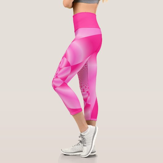 Leggings Capri Pink Leaf (Gauche)