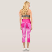 Leggings Capri Pink Leaf (Verso)