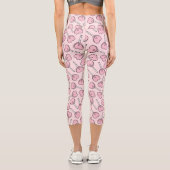 Leggings Capri Pink Lollipops, Heart Lollipops, Lollipop Pattern (Verso)