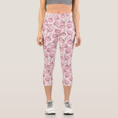 Leggings Capri Pink Lollipops, Heart Lollipops, Lollipop Pattern (Recto)