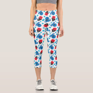 Leggings Capri Pirate Octopus, Motif de pieuvre, Animaux de mer
