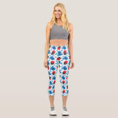 Leggings Capri Pirate Octopus, Motif de pieuvre, Animaux de mer (Recto)