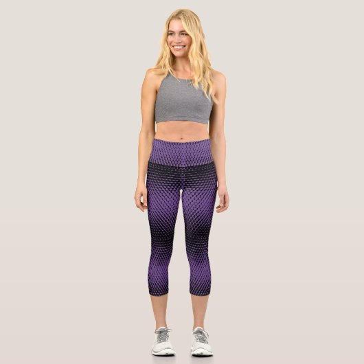Leggings Capri Pixel Motif 09.B.w. BG pourpre (Recto)