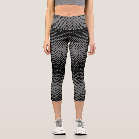 Leggings Capri Pixel Motif 09.B.w. Gray BG (Recto)