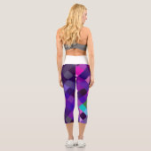 Leggings Capri Pixelated Pattern - Purple (Verso)