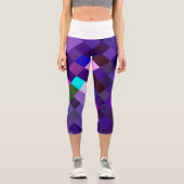 Leggings Capri Pixelated Pattern - Purple (Recto)