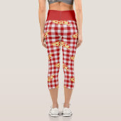 Leggings Capri pizza de coeur valentine rouge en vichy (Verso)