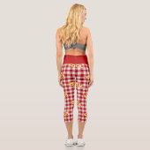 Leggings Capri pizza de coeur valentine rouge en vichy (Verso)