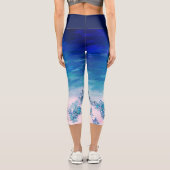 Leggings Capri Plage de la mer bleue (Verso)