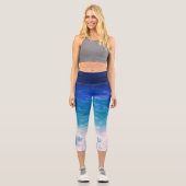 Leggings Capri Plage de la mer bleue (Recto)