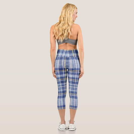 Leggings Capri Plaid Bleu (Verso)