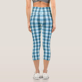 Leggings Capri Plaid bleu (Verso)
