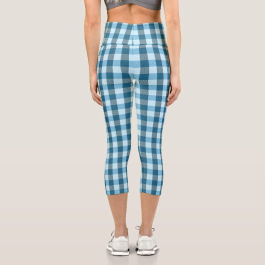 Leggings Capri Plaid bleu (Verso)
