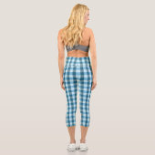 Leggings Capri Plaid bleu (Verso)