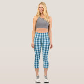 Leggings Capri Plaid bleu (Recto)